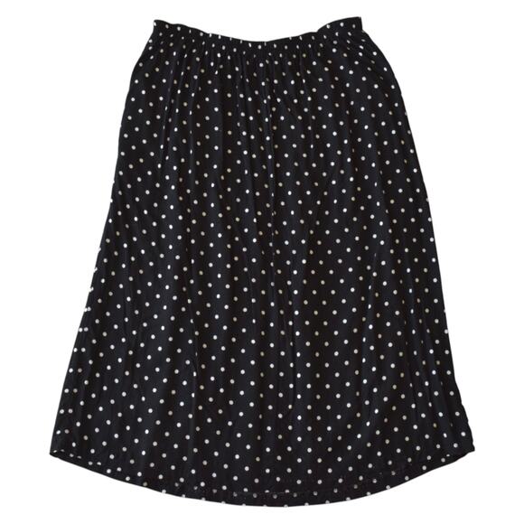 Vintage Sag Harbor Black & White Polka Dot Skirt Size 14 | Elastic Waist - Picture 5 of 5